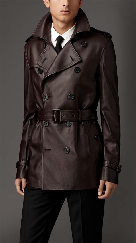 burberry leather coat mens|burberry jacket for women.